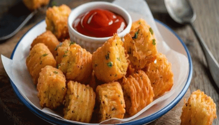 আলু দিয়ে তৈরি ক্রিস্পি পটেটো বাইটস! আলু দিয়ে তৈরি ক্রিস্পি পটেটো বাইটস!