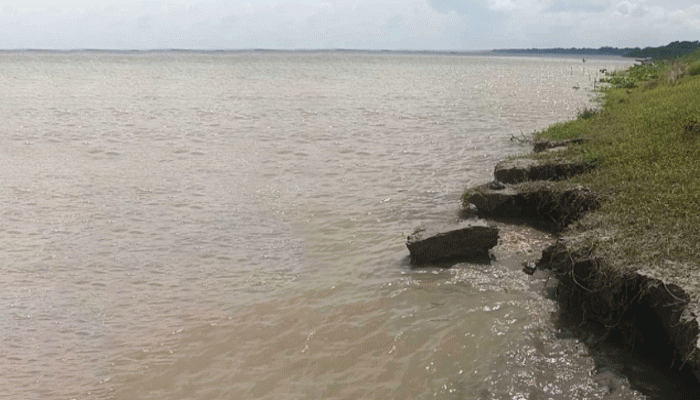 রাজশাহীতে নদী ভাঙনে বিপন্ন বসতি, ফসলি জমি ও বন্যা নিয়ন্ত্রণ বাঁধ রাজশাহীতে নদী ভাঙনে বিপন্ন বসতি, ফসলি জমি ও বন্যা নিয়ন্ত্রণ বাঁধ