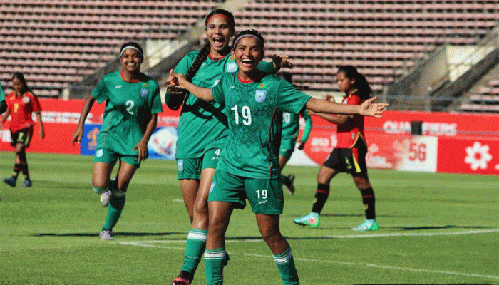 শান্তির ‘অলিম্পিক’ গোল, বাংলাদেশের চার গোলের লিড শান্তির ‘অলিম্পিক’ গোল, বাংলাদেশের চার গোলের লিড