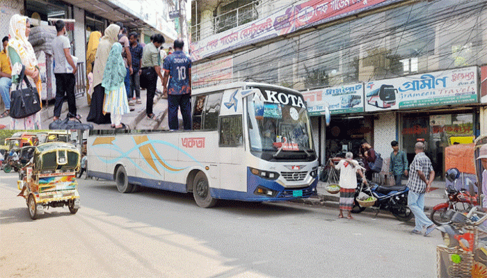 বেতন বৃদ্ধির দাবিতে শ্রমিকদের ডাকা কর্মবিরতিতে ঢাকা-রাজশাহী বাস চলাচল বন্ধ
