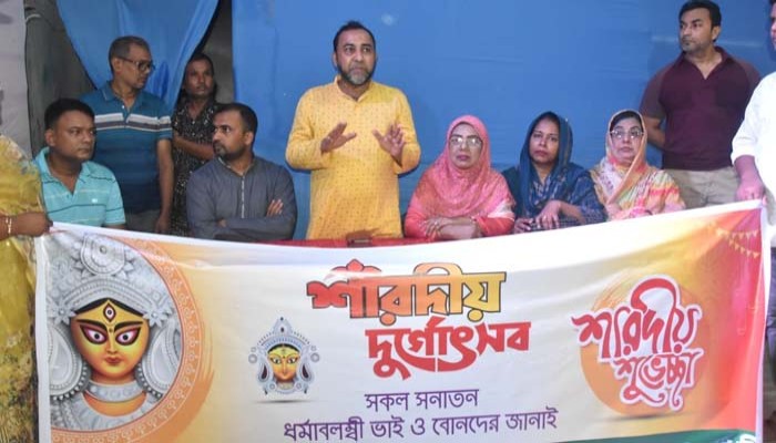 রাজশাহীর মন্ডপ পরিদর্শন করলেন মাল্টিপার্টির এ্যাডভোকেসি ফোরাম নেতৃবৃন্দ