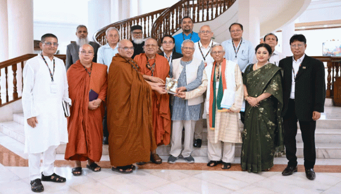প্রধান উপদেষ্টার সঙ্গে বৌদ্ধ ধর্মীয় নেতাদের শুভেচ্ছা বিনিময় প্রধান উপদেষ্টার সঙ্গে বৌদ্ধ ধর্মীয় নেতাদের শুভেচ্ছা বিনিময়
