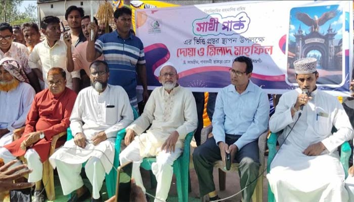 নিয়ামতপুরে সাথী পার্কের ভিত্তিপ্রস্তর স্থাপন