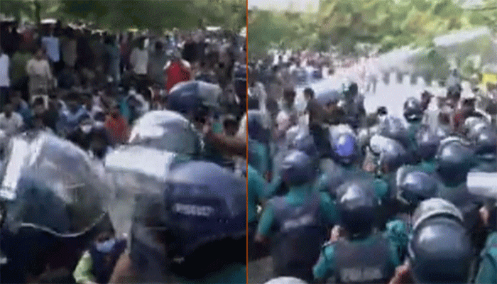 পিএসসি ঘেরাও কর্মসূচিতে পুলিশের লাঠিচার্জ-জলকামান নিক্ষেপ