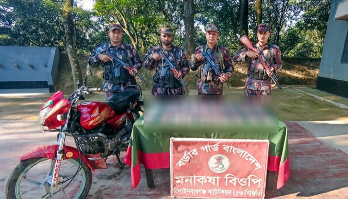 চাঁপাইনবাবগঞ্জ সীমান্তে বিপুল ট্যাপেন্টাডল ট্যাবলেট জব্দ