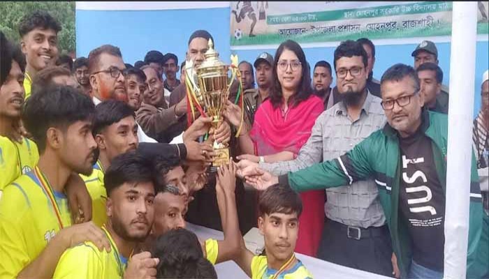 ইউএনও কাপ ফুটবল টুর্নামেন্টে চ্যাম্পিয়ন জাহানাবাদ ইউনিয়ন