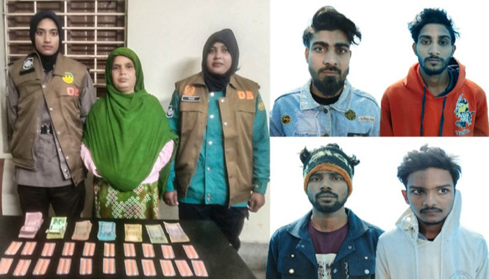 নগরীতে ট্যাপেন্টাডল-সহ ৫ কারবারি গ্রেফতার
