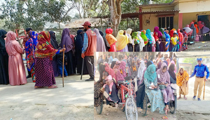 লাঠিতে ভর দিয়ে ভোটকেন্দ্রে ৯৫ বছরের মসকুনারা গণতান্ত্রিক অধিকার প্রয়োগে বয়সও হার মানল দৃঢ়তায়