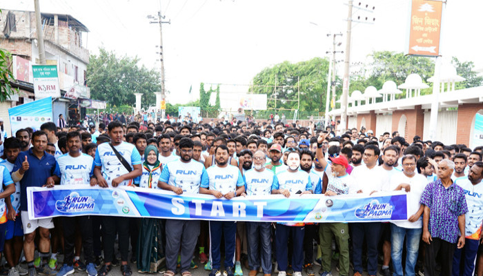 পদ্মা নদী রক্ষায় রাজশাহীতে ‘রান ফর পদ্মা’ মিনি ম্যারাথন অনুষ্ঠিত
