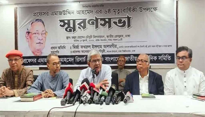 জনগণের ভোটে নির্বাচিত সরকারই জুলাই সনদ বাস্তবায়ন করবে: মির্জা ফখরুল