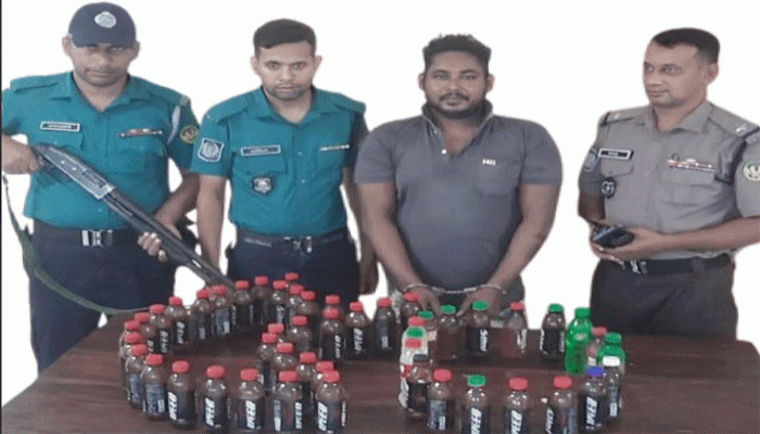 নগরীতে দেশীয় চোলাইমদ সহ মাদক কারবারী লিটন গ্রেপ্তার