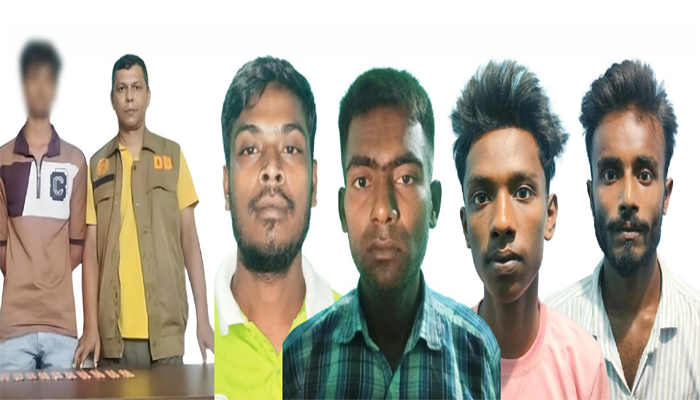 রাজশাহীতে ট্যাপেন্টাডল, হেরোইন ও ইয়াবাসহ মাদক  কারবরি গ্রেফতার ৫