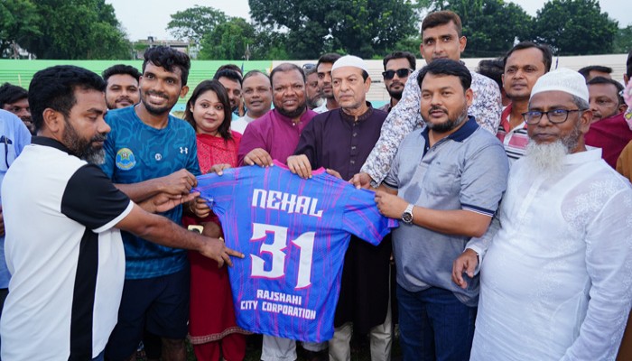 রাজশাহী সিটি কর্পোরেশন দলের জার্সি উন্মোচন, অধিনায়ক নেহাল