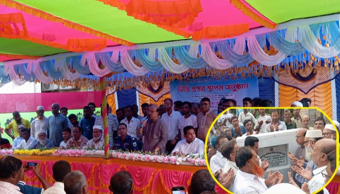 আত্রাইয়ে হাটকালুপাড়া-কালিকাপুর ইউনিয়ন ভূমি অফিসের নতুন ভবনের ভিত্তিপ্রস্তর স্থাপন
