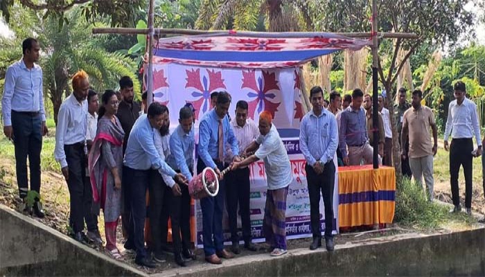 পুঠিয়ায় জলাশয়ে মাছের পোনা অবমুক্ত