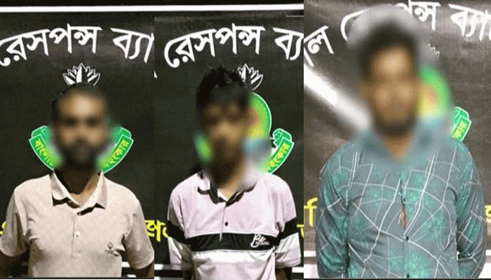 দূর্গাপুর হতে সাজাপ্রাপ্ত ওয়ারেন্টভুক্ত পলাতক ৩ আসামী গ্রেপ্তার
