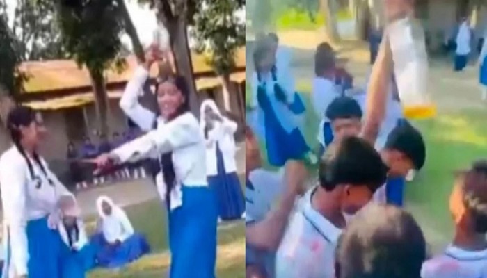 বড়াইগ্রামে স্কুল মাঠে মদের বোতল হাতে শিক্ষার্থীদের নাচ, সামাজিক মাধ্যমে ভাইরাল ভিডিও