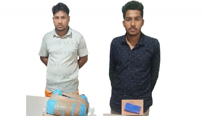 পুঠিয়ায় বিপুল পরিমাণ গাঁজা-ইয়াবাসহ গ্রেফতার ২